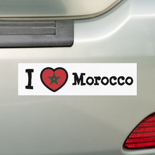 Marokkaanse vlag bumpersticker (Op auto)