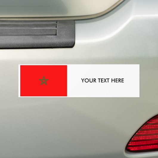 Marokkaanse VLAG-Bumpersticker Bumpersticker (Op auto)