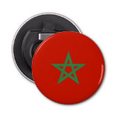 Marokkaanse vlag button flesopener (Voorkant)