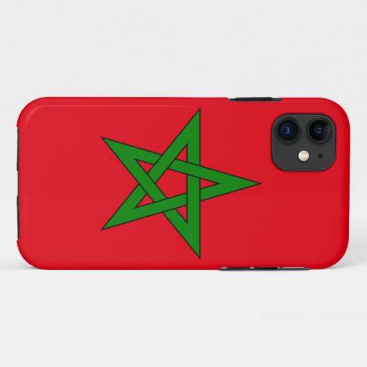 Marokkaanse vlag Case-Mate iPhone case (Achterkant (horizontaal))