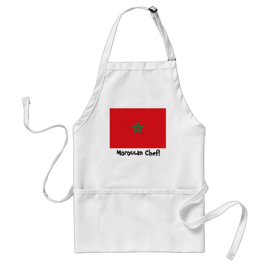 Marokkaanse vlag chef apron standaard schort (Voorkant)