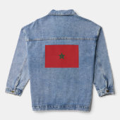 Marokkaanse vlag denim jacket (Achterkant)