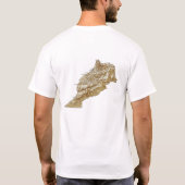 Marokkaanse vlag en kaart T-Shirt (Achterkant)
