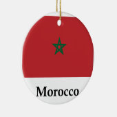 Marokkaanse vlag en naam keramisch ornament (Rechts)