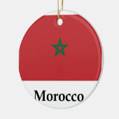 Marokkaanse vlag en naam keramisch ornament (Links)