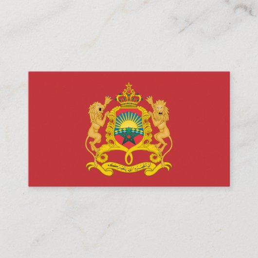 Marokkaanse vlag en wapenstilstand, vlag van Marok Visitekaartje (Voorkant)