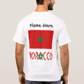 Marokkaanse vlag gepersonaliseerd t-shirt (Achterkant)