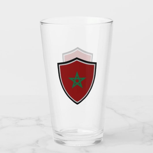 Marokkaanse vlag glas (Achterkant)