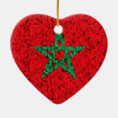 Marokkaanse vlag glitter-versiering keramisch ornament (Achterkant)