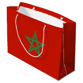 Marokkaanse vlag groot cadeauzakje (Achterkant Gekanteld)