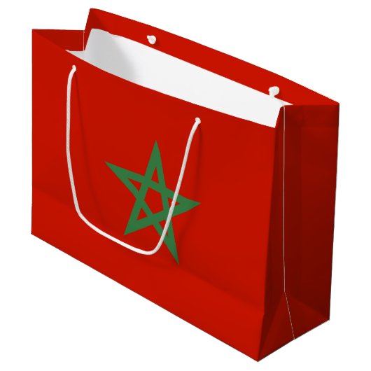 Marokkaanse vlag groot cadeauzakje (Voorkant Gekanteld)