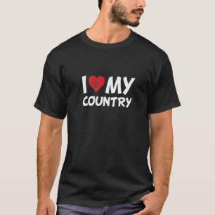 Marokkaanse Vlag Hart Ik Hou Van Mijn Land Marokko T-shirt
