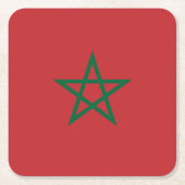 Marokkaanse vlag kartonnen onderzetters (Voorkant)