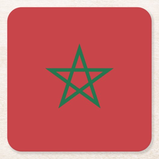 Marokkaanse vlag kartonnen onderzetters (Voorkant)