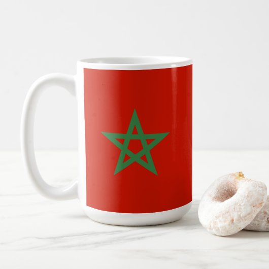 Marokkaanse vlag koffiemok (Met donut)