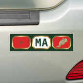 Marokkaanse Vlag Landkaart Code Bumpersticker (Op auto)