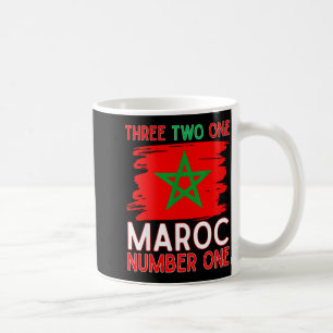 Marokkaanse Vlag Marokkaanse Voetbal Supporter Voo Koffiemok