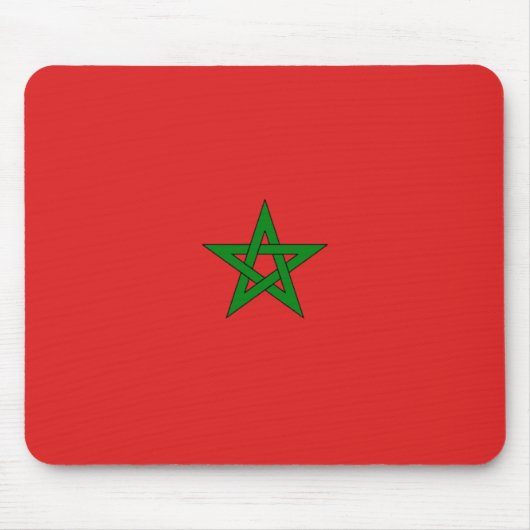Marokkaanse vlag Mousepad Muismat (Voorkant)