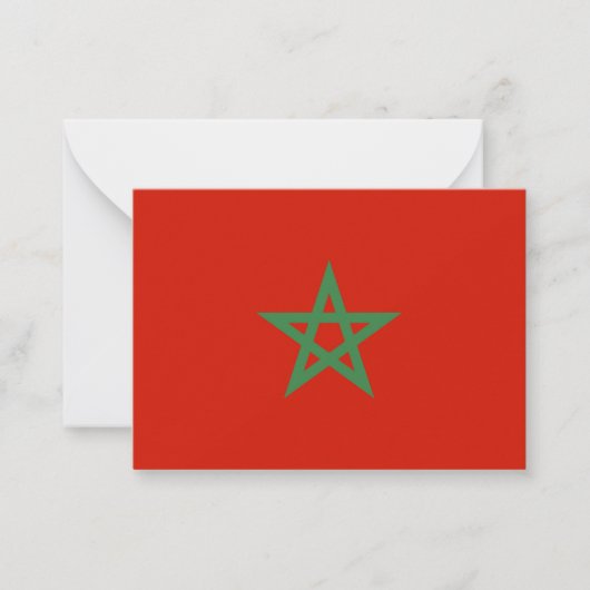 Marokkaanse vlag notitiekaartje (Voorkant)