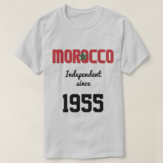 Marokkaanse vlag Onafhankelijkheidsviering T-shirt (Design voorkant)