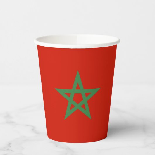 Marokkaanse vlag papieren bekers (Links)