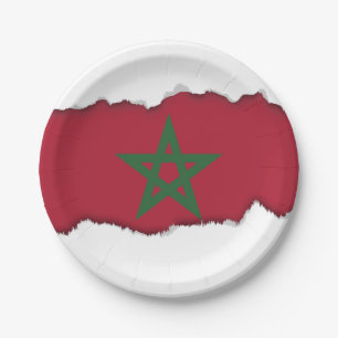 Marokkaanse vlag papieren bordje