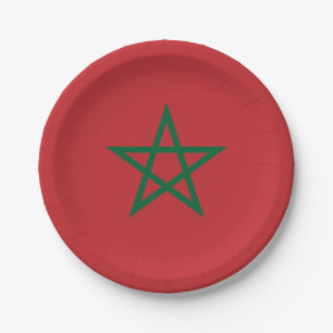 Marokkaanse vlag papieren bordje