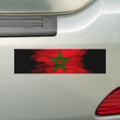 Marokkaanse vlag, penseelstreek, nationale vlag bumpersticker (Op auto)