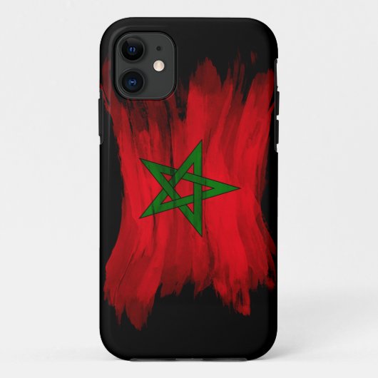 Marokkaanse vlag, penseelstreek, nationale vlag Case-Mate iPhone case (Achterkant)