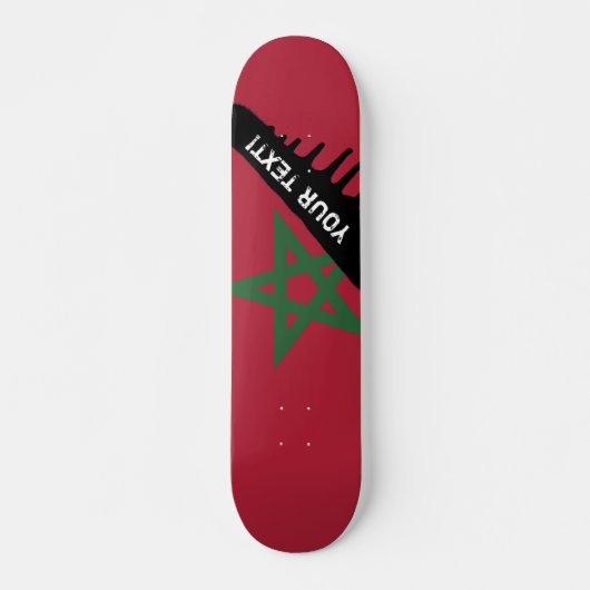 Marokkaanse vlag persoonlijk skateboard (Voorkant)