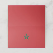 Marokkaanse vlag plaatskaartje (Buitenkant ongevouwen)