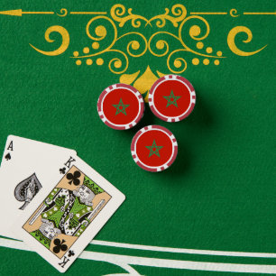 Marokkaanse vlag poker chips