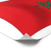 Marokkaanse vlag Poster afdrukken (Hoek)