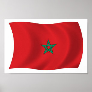 Marokkaanse vlag Poster afdrukken