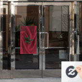 Marokkaanse vlag raamsticker (Kantoordeur)