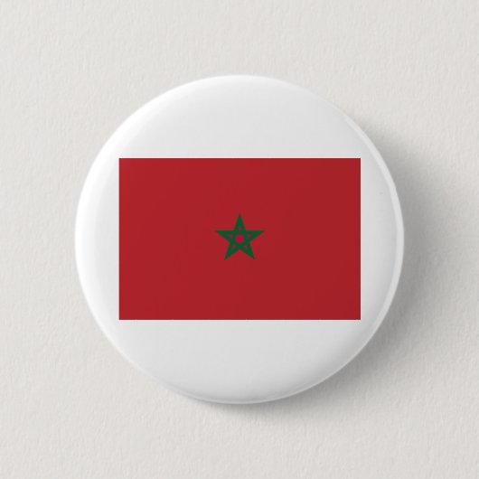 Marokkaanse vlag ronde button 5,7 cm (Voorkant)