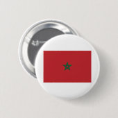 Marokkaanse vlag ronde button 5,7 cm (Voorkant /achterkant)