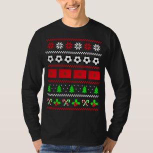 Marokkaanse vlag Soccer Ugly KerstSweater Moroccan T-shirt