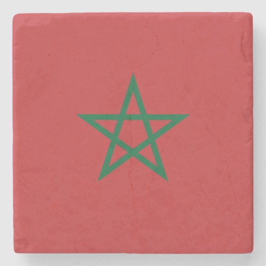 Marokkaanse vlag stenen onderzetter (Voorkant)