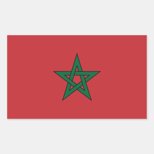 Marokkaanse vlag Sticker (Voorkant)