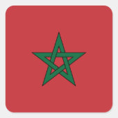 Marokkaanse vlag Sticker (Voorkant)