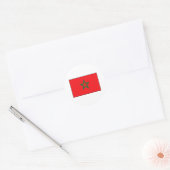 Marokkaanse vlag T-shirts en geschenken Ronde Sticker (Envelop)