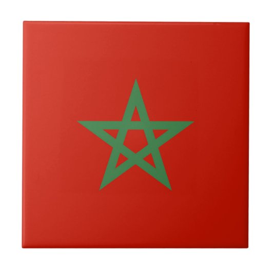 Marokkaanse vlag tegeltje (Voorkant)