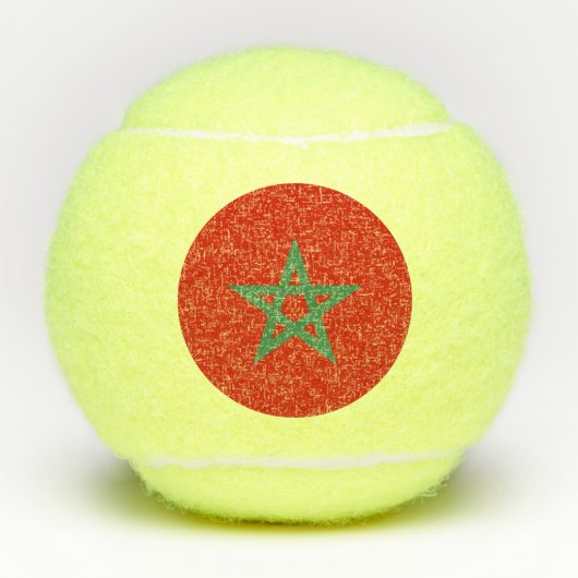 Marokkaanse vlag tennisballen (Voorkant)