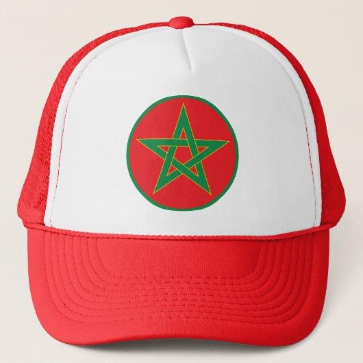 Marokkaanse vlag Trucker Hat Trucker Pet (Voorkant)