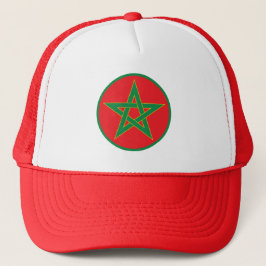 Marokkaanse Vlag Trucker Hoed Pet