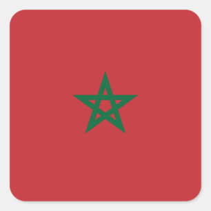 Marokkaanse vlag vierkante sticker