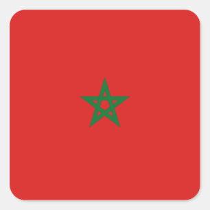 Marokkaanse vlaggen vierkante sticker