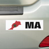 Marokkaanse vlaggenkaart bumpersticker (Op auto)