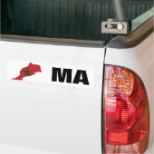 Marokkaanse vlaggenkaart bumpersticker (Op Truck)